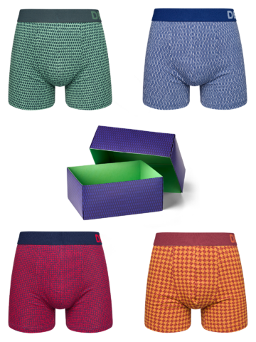 Potešte sa týmto kúskom Dedoles Подаръчен комплект – Фигурални мъжки боксерки 